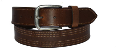 

Pellezzari Men Casual Brown Genuine Leather Belt