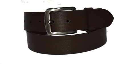 

Pellezzari Men Casual Brown Genuine Leather Belt