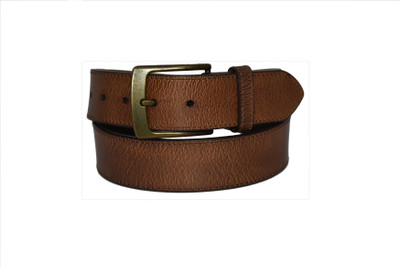 

Pellezzari Men Casual Beige Genuine Leather Belt