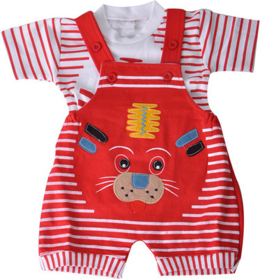 

RISHAN Baby Boy' Red Bodysuit