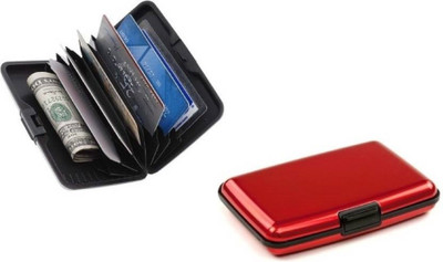 

Gencliq aluma 6 Card Holder(Set of 2, Red)