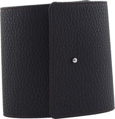 

Walletsnbags Natural Drymill Leatherite CD folder(Set Of 1, Black)