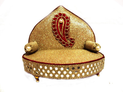 

DivineAura Swarn Singhasan Wooden Pooja Chowki(Multicolor, Pack of 1)