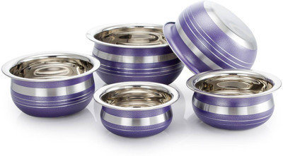 

Mahavir Induction Bottom Cookware Set(Stainless Steel, 5 - Piece), Purple