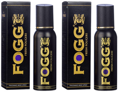 

Fogg Black Collection Fresh Fougere (Pack of 2) Deodorant Spray - For Men(120 ml, Pack of 2)