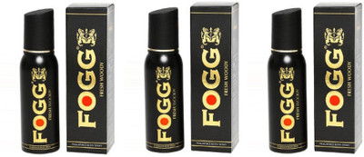 

Fogg Black Collection Fresh Woody Deodorant (Pack of 3) Deodorant Spray - For Men(120 ml, Pack of 3)