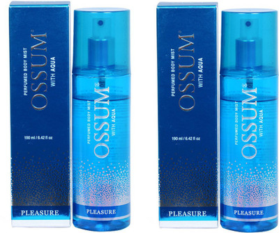 Ossum Body Mist, Pleasure , Body Mist - For Men(190 ml, Pack of 2)