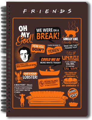

MCSIDRAZZ A5 Notebook(Mc Sid Razz Official "Friends Tv Series"- Orange - Notebook , licensed by Warner Bros…, Multicolor)