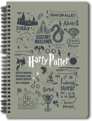 

MCSIDRAZZ A5 Notebook(Mc Sid Razz Official "Harry Potter"- Grey Notebook licensed by Warner Bros…, Multicolor)