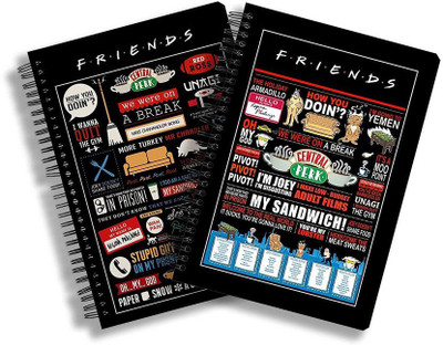 

MCSIDRAZZ A5 Notebook(Mc Sid Razz Official "Friends" Infographic and Quotes' Notebooks (Pack of 2)…, Multicolor, Pack of 2)