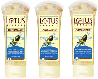 

Lotus Herbals Jojobawash Active Milli Capsules Nourishing (Pack of 3) Face Wash(120 g)