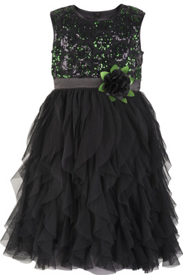 

Toy Balloon Kids Girls Midi/Knee Length Party Dress(Black, Sleeveless