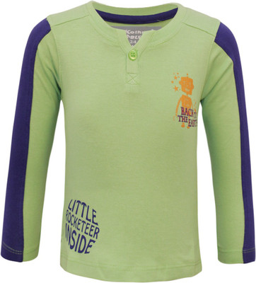 

Kothari Boys Solid Cotton T Shirt(Green, Pack of 1