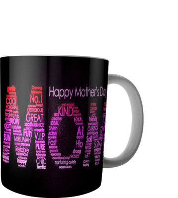 

PrintVisa Mothers Day Special Designed Ceramic Mug(250 ml), Black;red;white
