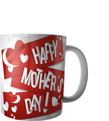 

PrintVisa Mothers Day Special designer mug Ceramic Mug(250 ml), Grey;red;white