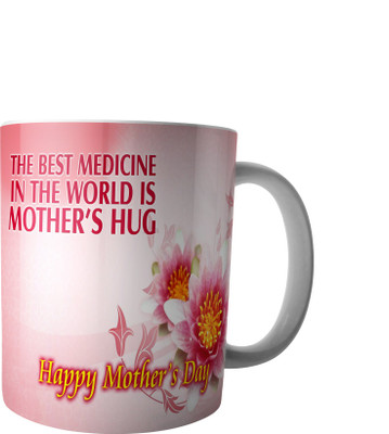 

PrintVisa Mothers Day Special Designed Ceramic Mug(250 ml), Maroon;pink;white