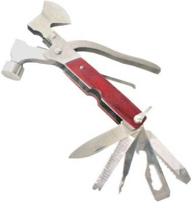 AutoRight 8 in 1 Function Stainless Steel Hammer Saw Blade Knife Set Multi Utility Plier(8 Tools, Silver)