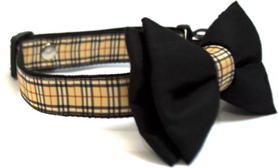 

That Dog in Tuxedo London Plaid Luxe Bowtie -M-L Dog Show Collar(, beige