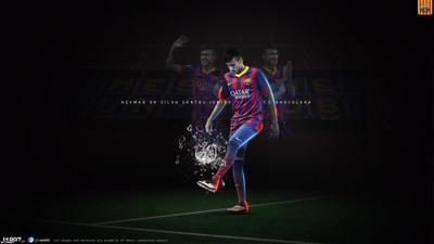 

Neymar Fine Quality Sports Wall Poster Fine Art Print(12 inch X 18 inch, Rolled)