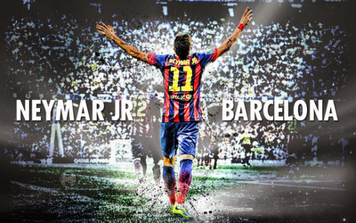 

Neymar Fine Quality Sports Wall Poster Fine Art Print(12 inch X 18 inch, Rolled)