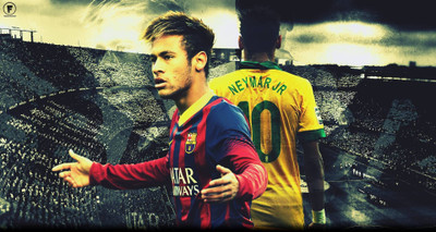 

Neymar Fine Quality Sports Wall Poster Fine Art Print(12 inch X 18 inch, Rolled)
