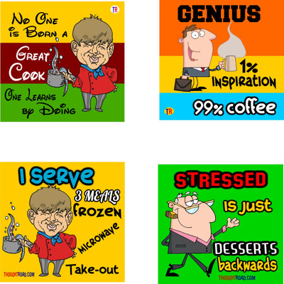 

I SERVE STRESSED NONE GENIUS Paper Print(12 inch X 12 inch, Rolled)