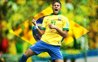

Neymar Fine Quality Sports Wall Poster Fine Art Print(12 inch X 18 inch, Rolled)