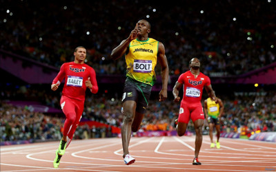 

Usain Bolt Fine Quality Sports Wall Poster Fine Art Print(12 inch X 18 inch, Rolled)