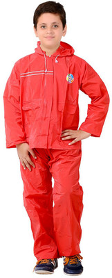 

Finery Solid Boys Raincoat, Red