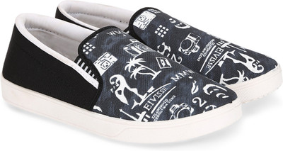 

CONVORCE Trendy Canvas Loafers Loafers For Men(Black, Navy, Jet black::navy blue