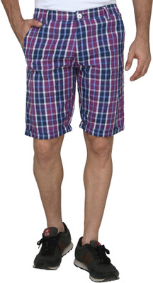 Magneto Checkered Men's Multicolor Chino Shorts available at flipkart for Rs.299