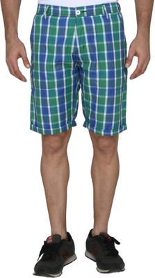 Magneto Checkered Men's Multicolor Chino Shorts available at flipkart for Rs.299