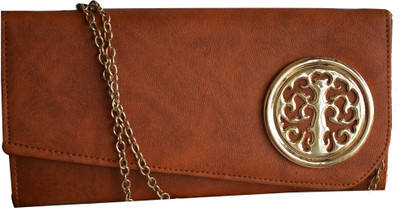 

AASHYA MAYRO Women Evening/Party Brown Leatherette Sling Bag