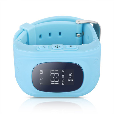 

Wonder World ® Q50 GPS Phone Anti Lost SOS Call Children Finder Fitness Tracker Wrist Bracelet Parents Control for iOS Android(Blue Strap Free Size)