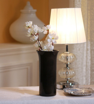 

DECARDO Ceramic Vase(8 inch, Black)