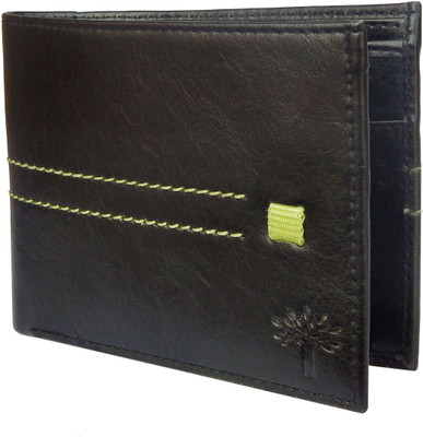 

DFashion Men Black Genuine Leather Wallet(5 Card Slots), Black-01