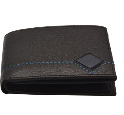 

STREET 99 Men Black Genuine Leather Wallet(15 Card Slots)