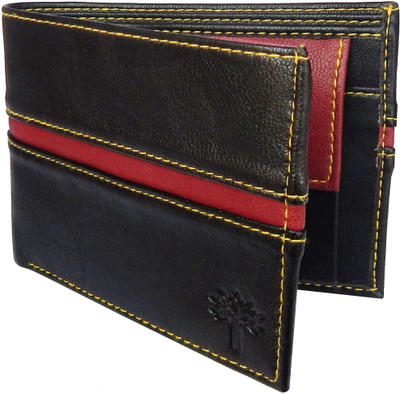 

DFashion Men Black Genuine Leather Wallet(5 Card Slots), Multi-01