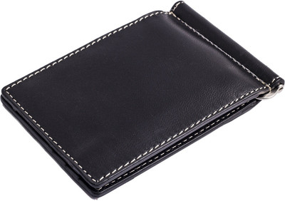 

gemello Men Black Genuine Leather Wallet(4 Card Slots)