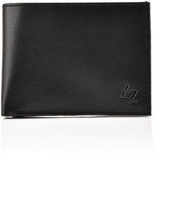 

Black Men Black Artificial Leather Wallet(7 Card Slots)