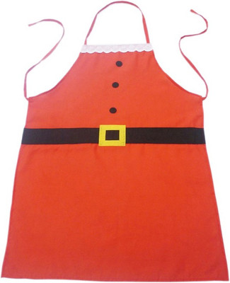 FUTABA Polyester Home Use Apron - Free Size(Red, Single Piece)