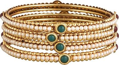 ZENEME Alloy Gold-plated Bangle Set(Pack of 4)