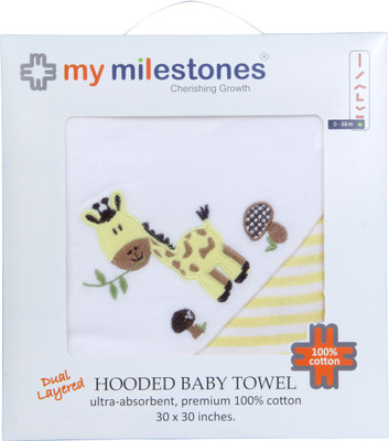 

My Milestones Cotton 570 GSM Bath Towel(Yellow), Lemon yellow