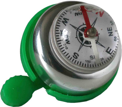 Adraxx Bicycle Safety Bike Ring Alarm Compass Bell Bell Green, Silver