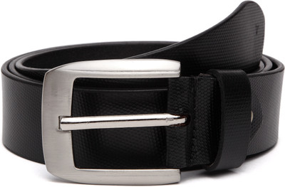 

U+N Men & Women Formal Black Genuine Leather Belt