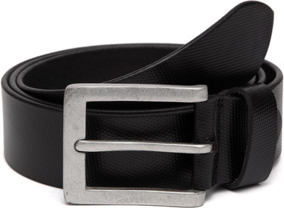 

U+N Men & Women Formal Black Genuine Leather Belt