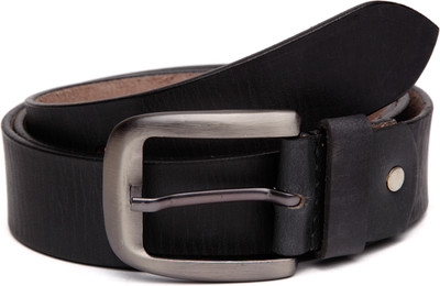 

U+N Men & Women Formal Black Genuine Leather Belt