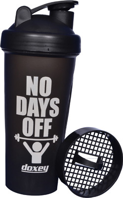 

DOXEY Gym Shaker 600 ml Shaker(Pack of 1, Black)