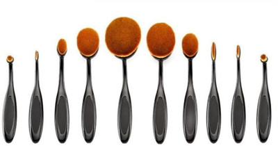 Urban Girl Premium Oval Foundation 10 pcs Cosmetics Brush(Pack of 10)