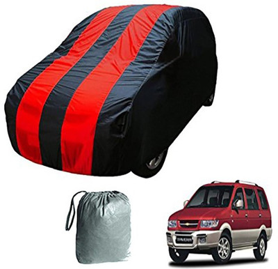 Autowheel Car Cover For Chevrolet Tavera (Without Mirror Pockets)(Red, Blue)